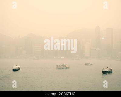 Smog in Hong Kong, China Stock Photo