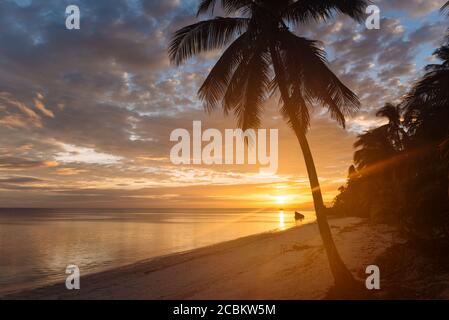 Anda Beach at sunset, Bohol Island, Visayas, Philippines Stock Photo