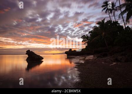 Anda Beach at sunset, Bohol Island, Visayas, Philippines Stock Photo