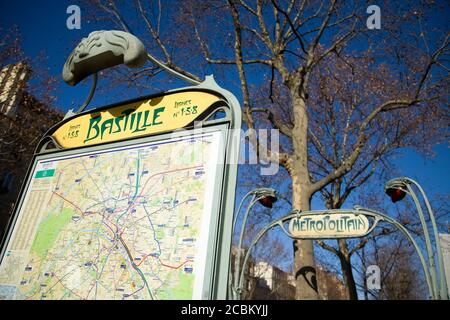 Bastille, Metro station, Paris, France Stock Photo