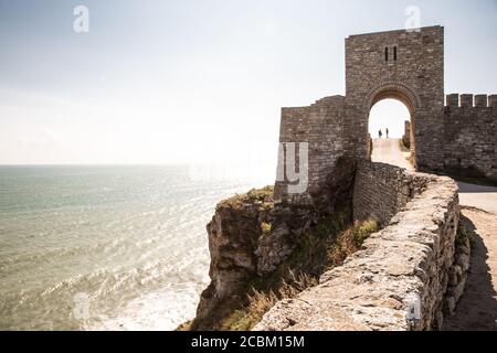 View of castle on coast at Kaliakra, Bulgaria Stock Photo
