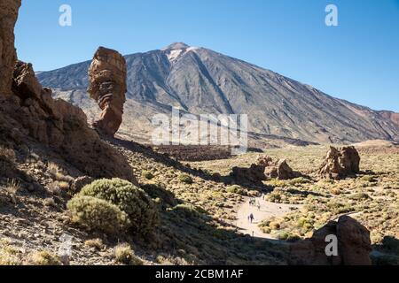 Mountain in Teide national park, Tenerife, Canary Islands, Spain Stock Photo