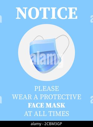 Please wear a mask sign, vector illustration Stock Vector Image & Art ...
