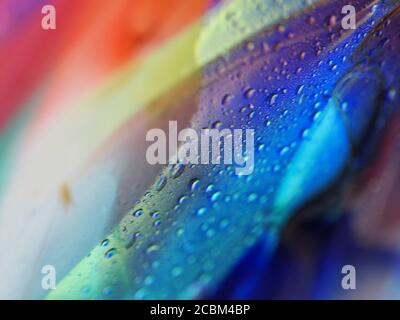 Macro Shot of Blown multicolored Glass Mosaic Stock Photo