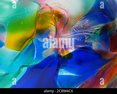 Macro Shot of Blown multicolored Glass Mosaic Stock Photo