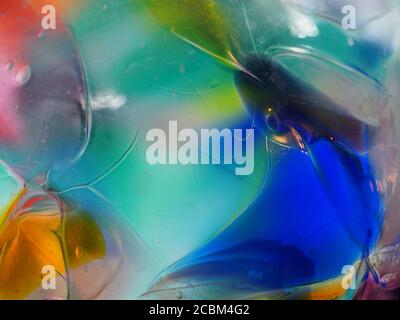 Macro Shot of Blown multicolored Glass Mosaic Stock Photo