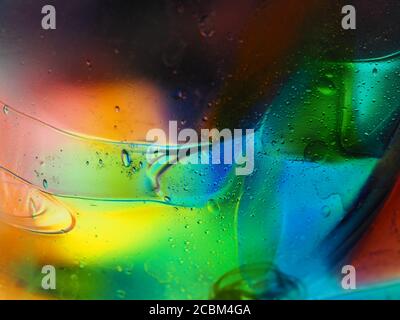 Macro Shot of Blown multicolored Glass Mosaic Stock Photo