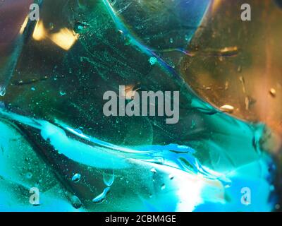 Macro Shot of Blown multicolored Glass Mosaic Stock Photo
