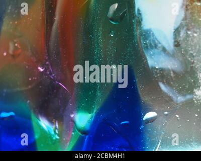 Macro Shot of Blown multicolored Glass Mosaic Stock Photo