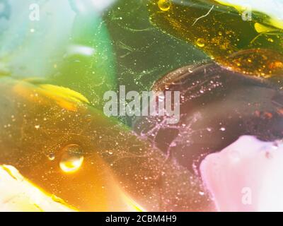 Macro Shot of Blown multicolored Glass Mosaic Stock Photo