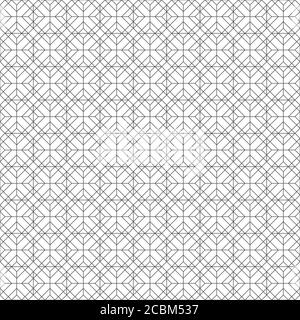 Vector seamless pattern. Trendy geometric texture. Modern linear ornament. Regularly repeating geometrical rhombus tiles with thin lines. Intersecting Stock Vector