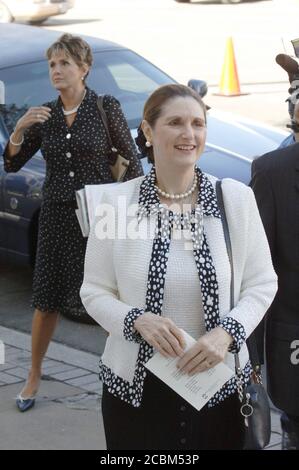 Austin, Texas USA, September 6, 2006: Lynda Johnson Robb, daughter of former Pres. Lyndon Johnson and First Lady Lady Bird Johnson, arrives at the funeral service for Nellie Connally, widow  of former Texas Gov. John Connally and the last survivor of the presidential limousine in which Pres. John  Kennedy was assassinated in 1963.  ©Bob Daemmrich Stock Photo