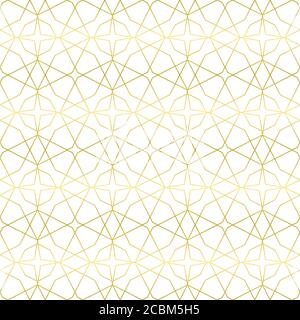 Vector seamless pattern. Modern simple geometrical texture with intersecting polygons which form classical tile shapes with star, rhombuses. Abstract Stock Vector