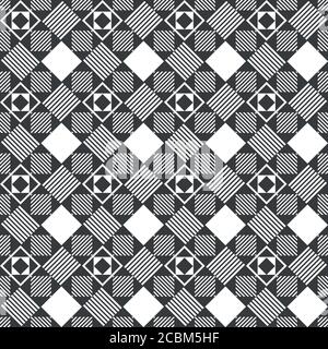 Plaid seamless pattern. Classical tablecloth texture. Checkered fabric background. Regularly repeating geometric tiles with striped rhombuses, diamond Stock Vector