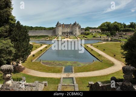 Château de la Roche-Courbon, Saint-Porchaire, Charente-Maritime, France Stock Photo