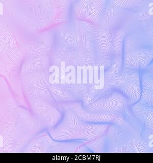 Multi-colored linear texture. Guilloche. Dynamic color waves. An abstract background with optical illusion of distortion. Vector illustration. Stock Vector