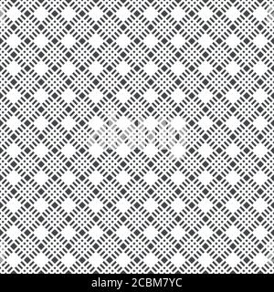 Seamless pattern. Simple geometric texture with repeating rhombuses and squares. Dashed line. Monochrome. Backdrop. Web. Vector illustration for your Stock Vector