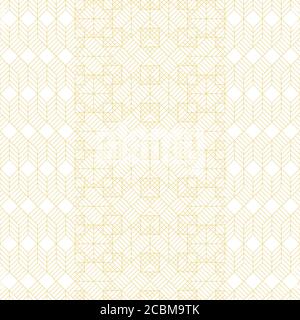 Vector seamless pattern. Modern stylish texture with thin lines which form regularly repeating tiled hexagonal linear grid with striped hexagons and r Stock Vector