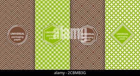 Set of logo design templates seamless patterns Vector Image