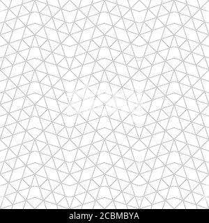 Vector seamless pattern. Modern stylish texture. Regularly repeating small dotted zigzag shapes with hexagons, polygons, triangles, rhombuses. Stock Vector