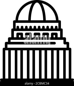 City parliament building icon, outline style Stock Vector