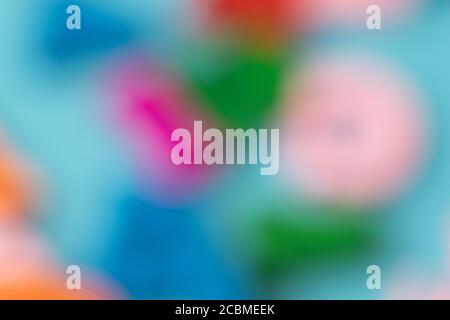 Blurry background with bright abstract shapes of different color Stock Photo