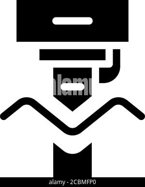 automatic forge glyph icon vector. automatic forge sign. isolated ...