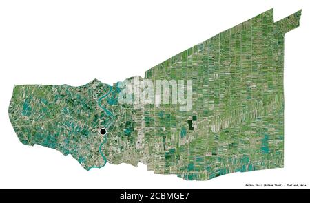 Shape Of Pathum Thani Province Of Thailand With Its Capital Isolated On White Background Bilevel Elevation Map 3d Rendering Stock Photo Alamy