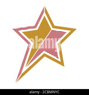 Star. Template for a logo, sticker, or emblem isolated on a white background Stock Vector
