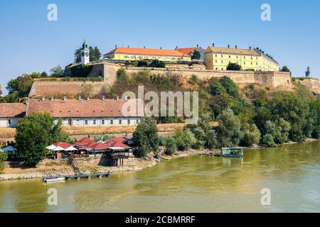 Novi Sad / Serbia - August 16, 2017: Petrovaradin Fortress on the Danube river in Novi Sad, Vojvodina, Serbia Stock Photo