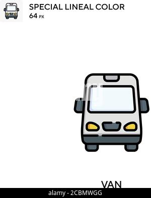 Van Special lineal color vector icon. Van icons for your business project Stock Vector