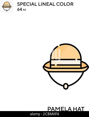 Pamela hat Special lineal color vector icon. Pamela hat icons for your business project Stock Vector