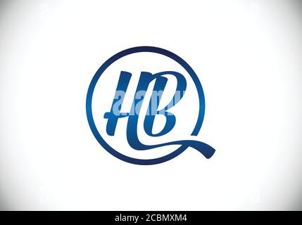 H B Initial Letter Logo design, Graphic Alphabet Symbol for Corporate Business Identity Stock Vector