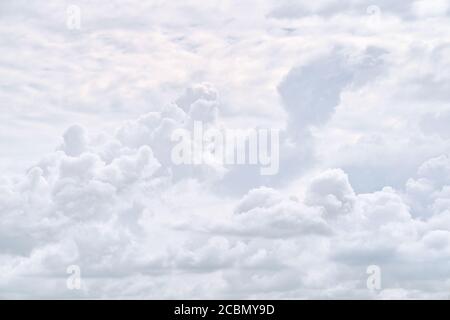 White dramatic clouds in the sky. Natural texture and background Stock Photo
