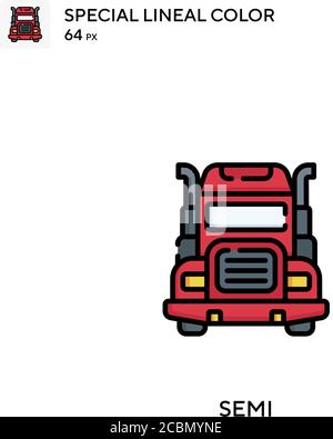 Semi Special lineal color vector icon. Semi icons for your business project Stock Vector