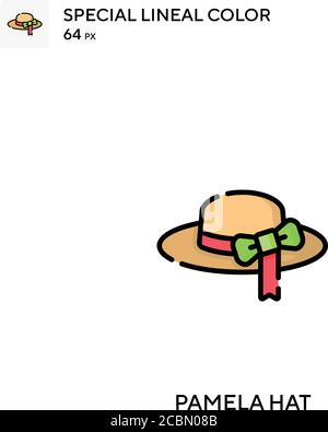 Pamela hat Special lineal color vector icon. Pamela hat icons for your business project Stock Vector