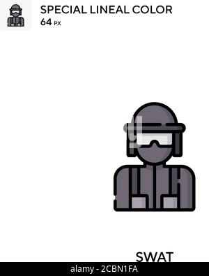 Swat Special lineal color vector icon. Swat icons for your business project Stock Vector