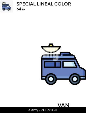 Van Special lineal color vector icon. Van icons for your business project Stock Vector
