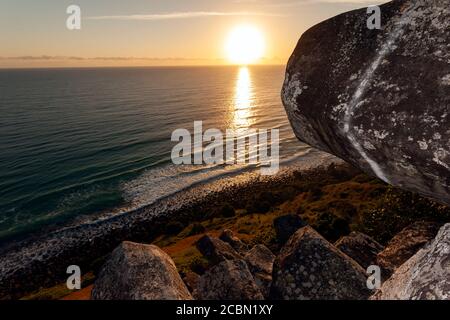 Beautiful sunrise over the sea in Australia Stock Photo