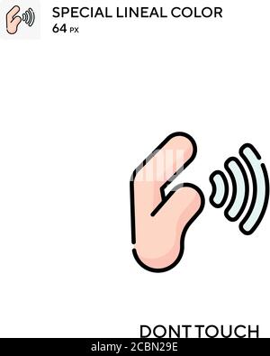 Dont touch Special lineal color vector icon. Dont touch icons for your business project Stock Vector