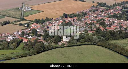 aerial view of Bubwith village, and civil parish, East Riding of Yorkshire Stock Photo