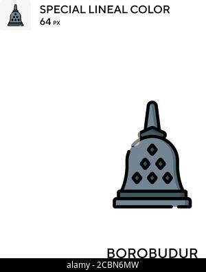 Borobudur Special lineal color vector icon. Borobudur icons for your business project Stock Vector