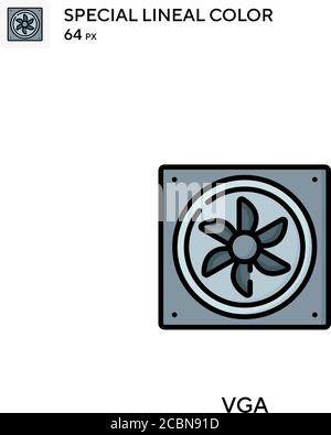 Vga Special lineal color vector icon. Vga icons for your business project Stock Vector