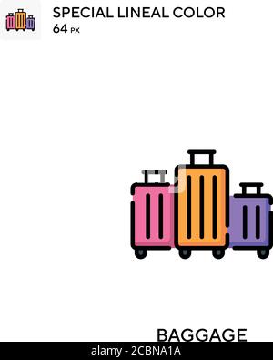 Baggage Special lineal color vector icon. Baggage icons for your business project Stock Vector