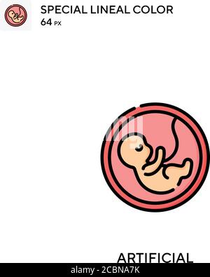 Artificial Special lineal color vector icon. Artificial icons for your business project Stock Vector