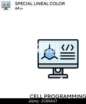 Cell programming Special lineal color vector icon. Cell programming icons for your business project Stock Vector