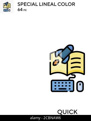 Quick Special lineal color vector icon. Quick icons for your business project Stock Vector