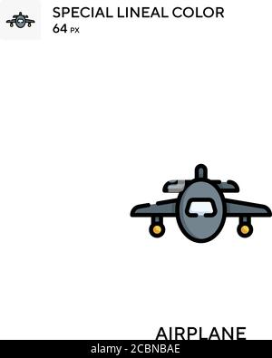 Airplane Special lineal color vector icon. Airplane icons for your business project Stock Vector