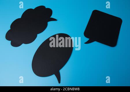 Different dialogue bubbles and boxes. Speech, talk and chat design mockup Stock Photo