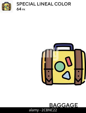 Baggage Special lineal color vector icon. Baggage icons for your business project Stock Vector